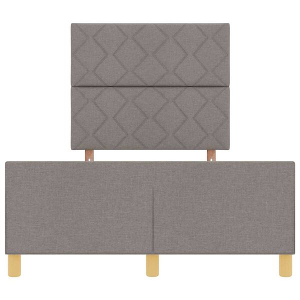 vidaXL Σκελετός Κρεβατιού με κεφαλάρι Taupe 120 x 200 cm ύφασμα