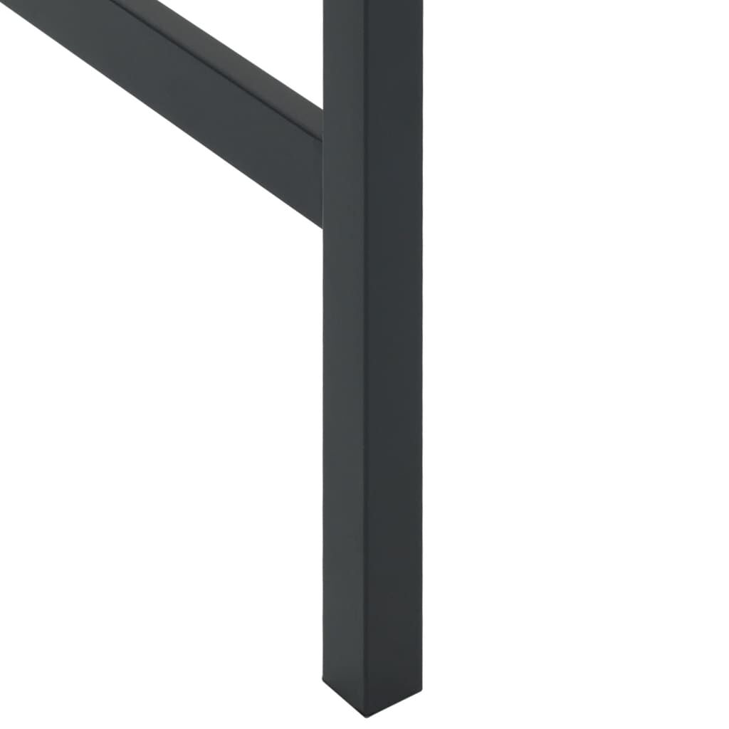 vidaXL Τραπέζι Μπαρ Μαύρο 200x100x110 εκ. Ατσάλι με Ηλ. Βαφή Πούδρας