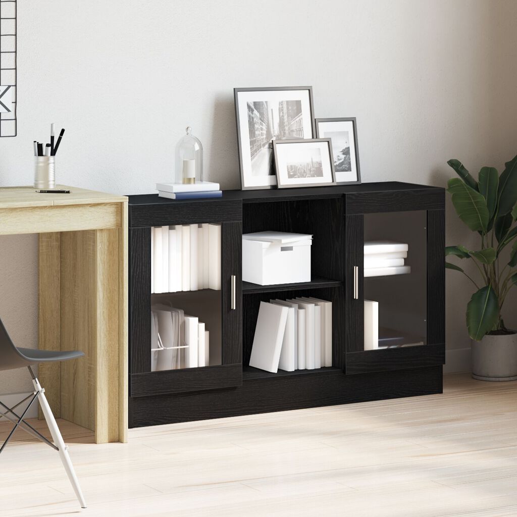 vidaXL Μπουφές Μαύρη Δρυς 120x30,5x70 εκ από Επεξεργασμένο Ξύλο