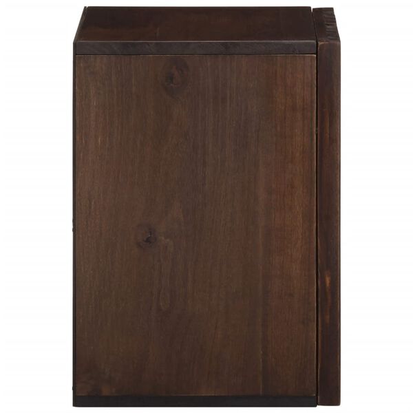 vidaXL Ντουλάπι Μπάνιου Επιτοίχιο Καφέ 38x34x48 εκ. Μασίφ Ξύλο Μάνγκο