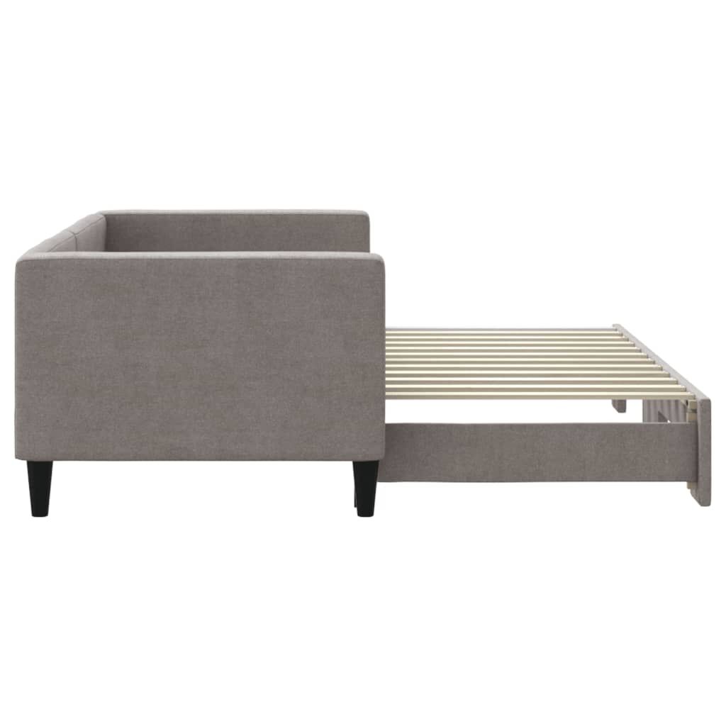 vidaXL Καναπές Κρεβάτι Συρόμενος Taupe 80 x 200 εκ. Υφασμάτινος