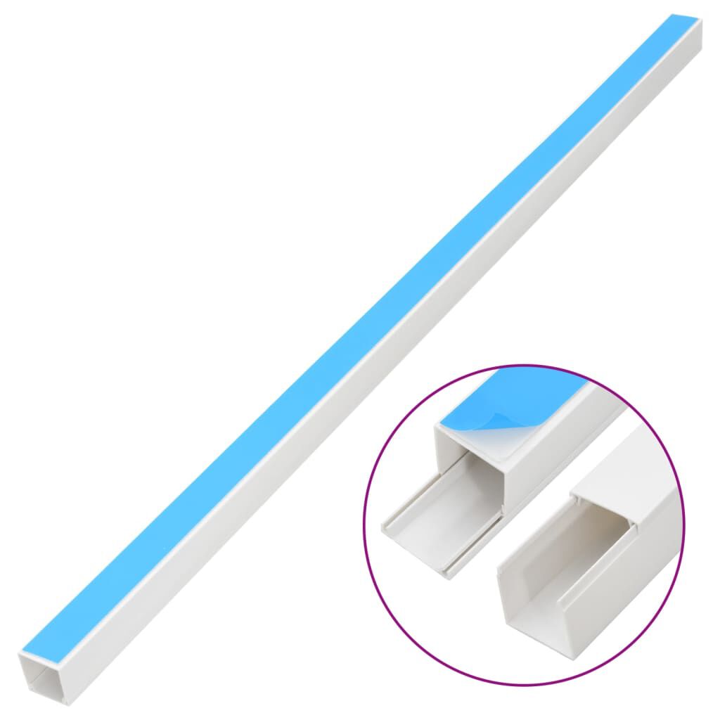 vidaXL Κανάλι Καλωδίων Αυτοκόλλητο 25 x 25 χιλ. 10 μ. από PVC