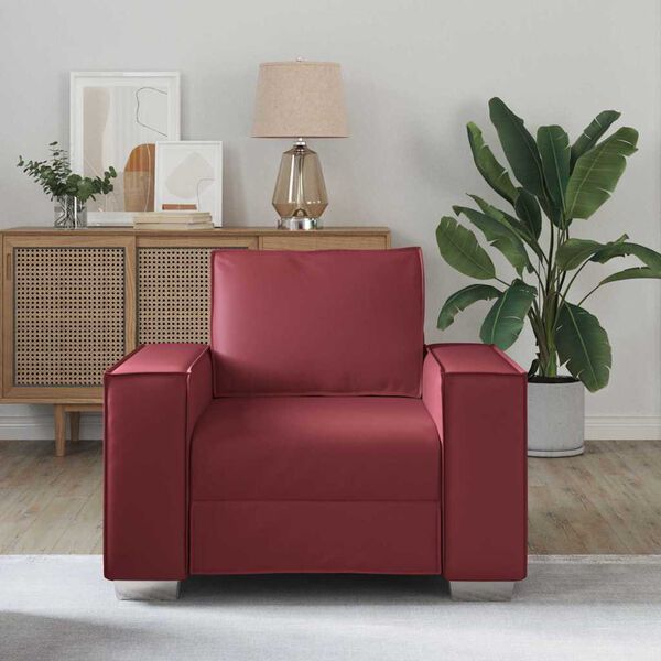 vidaXL Πολυθρόνα-καναπές Μπορντό 99 x 78 x 84 εκ. Δερματίνη