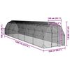 vidaXL Τρέξιμο για κοτόπουλα 2,5x12x2,25 μ. από Γαλβ. Χάλυβα