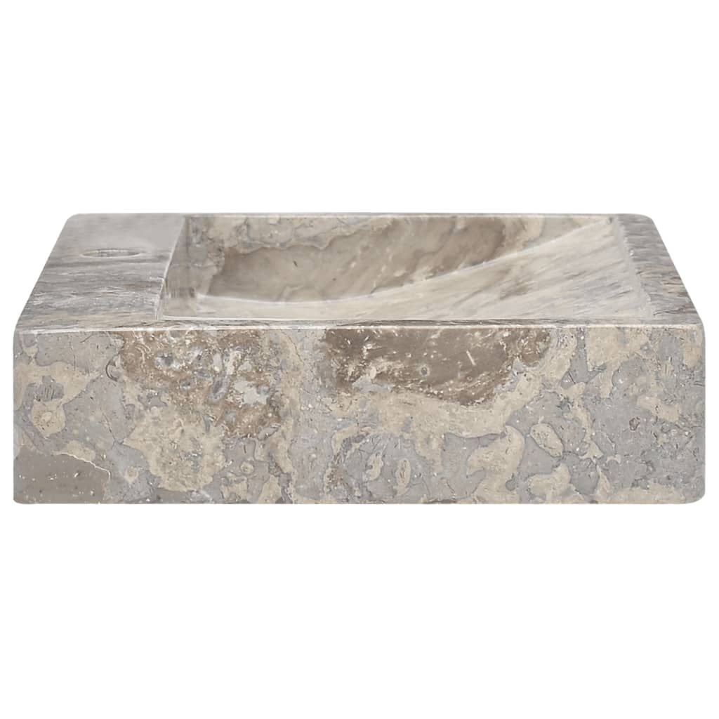 vidaXL Νιπτήρας Γκρι 58 x 39 x 10 εκ. Μαρμάρινος