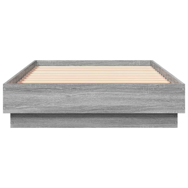 vidaXL Πλαίσιο Κρεβατιού Γκρι Sonoma 75x190 εκ. Επεξεργασμένο Ξύλο