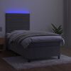 vidaXL &Kappa;&rho;&epsilon;&beta;ά&tau;&iota; Boxspring &mu;&epsilon; &Sigma;&tau;&rho;ώ&mu;&alpha; & LED &Alpha;&nu;.&Gamma;&kappa;&rho;&iota; 90x200 &epsilon;&kappa;. &Beta;&epsilon;&lambda;&omicron;ύ&delta;&iota;&nu;&omicron;