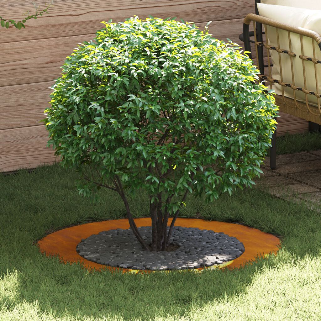 vidaXL Γλάστρα Corten Steel Corten Steel Μεγάλη Διακοσμητικά Ένθετα