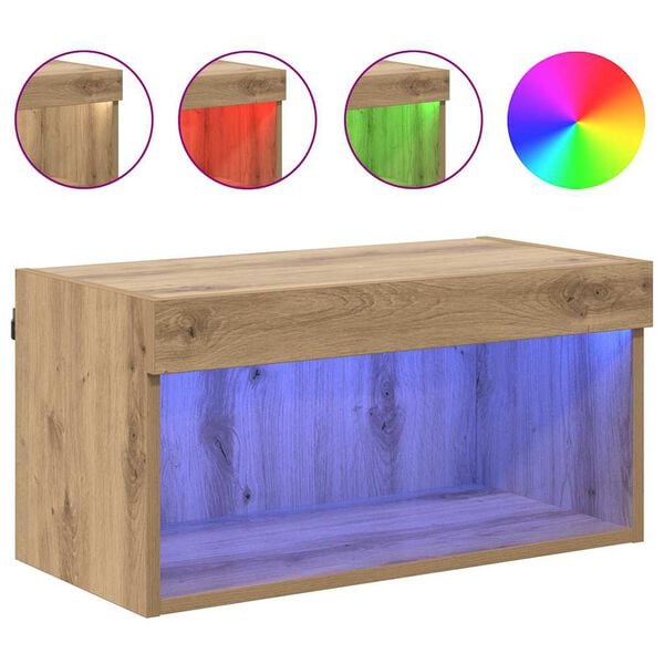 vidaXL &Nu;&tau;&omicron;&upsilon;&lambda;ά&pi;&iota; TV Artisan Oak 60 x 30 x 30 cm &Epsilon;&pi;&epsilon;&xi;&epsilon;&rho;&gamma;&alpha;&sigma;&mu;έ&nu;&omicron; &xi;ύ&lambda;&omicron;