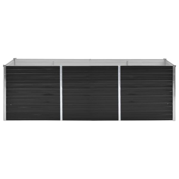 vidaXL Ζαρντινιέρα Υπερυψωμένη Ανθρακί 240x80x77 εκ. Γαλβαν. Χάλυβας