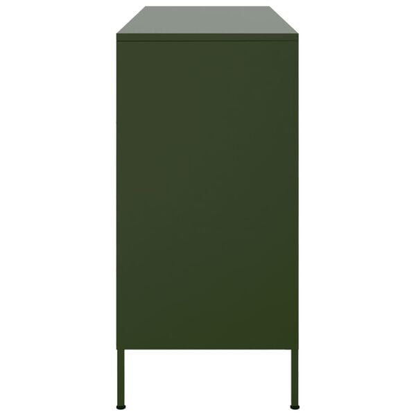 vidaXL Ντουλάπι Πράσινο Λαδί 100,5x39x79 εκ. από Ατσάλι