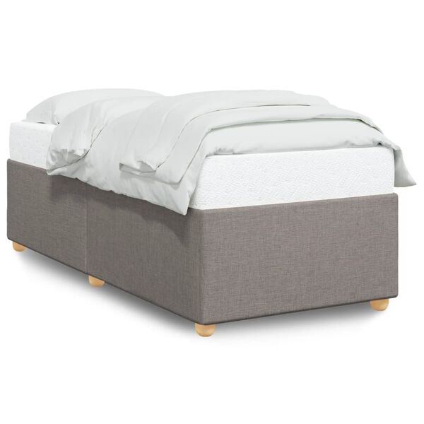 vidaXL Σκελετός Κρεβατιού Χωρίς Στρώμα Taupe 90x190 εκ. Υφασμάτινο