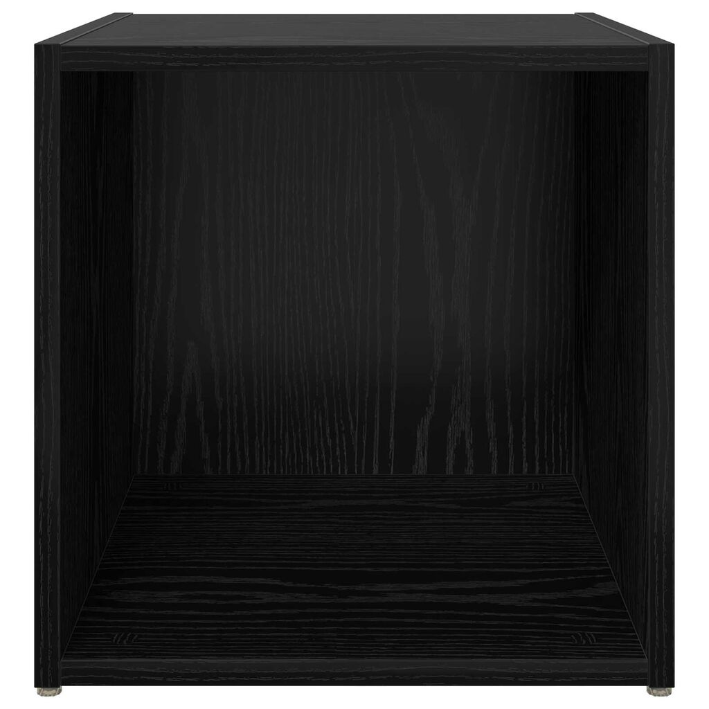 vidaXL Βάση τηλεόρασης - 4 τεμ, Μαύρη βελανιδιά, 37x35x37 εκ, Ξύλινη κατασκευή