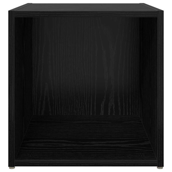 vidaXL Βάση τηλεόρασης - 4 τεμ, Μαύρη βελανιδιά, 37x35x37 εκ, Ξύλινη κατασκευή