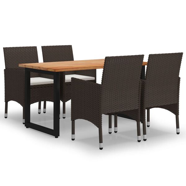 vidaXL &Sigma;&epsilon;&tau; &Tau;&rho;&alpha;&pi;&epsilon;&zeta;&alpha;&rho;ί&alpha;&sigmaf; &Kappa;ή&pi;&omicron;&upsilon; 5 &tau;&epsilon;&mu;. &Kappa;&alpha;&phi;έ &alpha;&pi;ό &Sigma;&upsilon;&nu;&theta;. &Rho;&alpha;&tau;ά&nu; &mu;&epsilon; &Mu;&alpha;&xi;&iota;&lambda;ά&rho;&iota;&alpha;