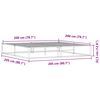 vidaXL Πλαίσιο κρεβατιού χωρίς στρώμα Λευκό 200x200 cm Μεταλλικό