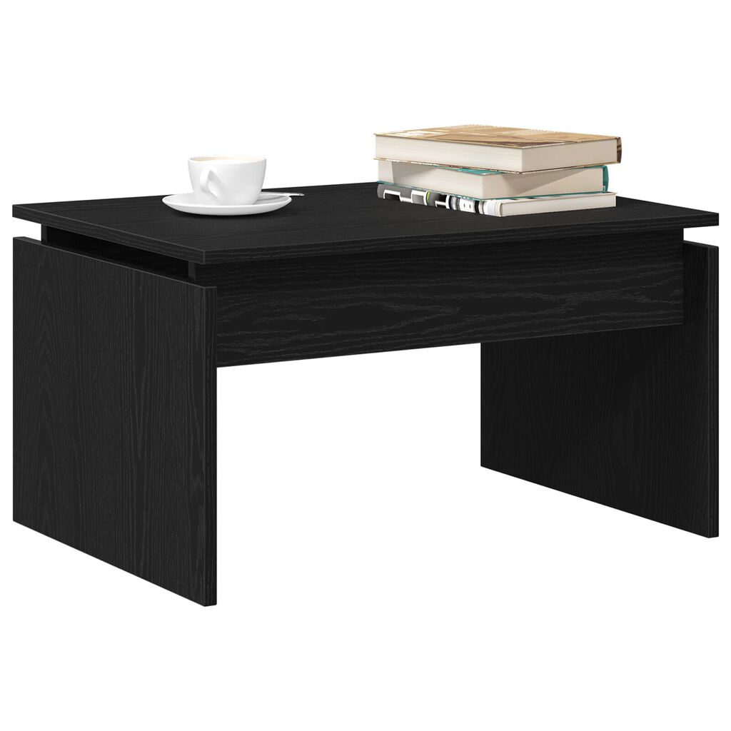vidaXL Μαύρο Δρυς Τραπέζι Σαλονιού 68x38x50 εκ. Φτιαγμένο από Ξύλο