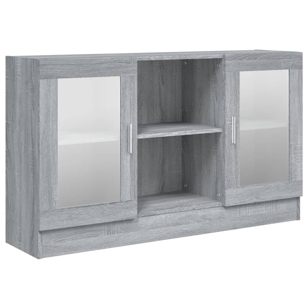 vidaXL Βιτρίνα Γκρι Sonoma 120x30,5x70 εκ. από Επεξεργασμένο Ξύλο