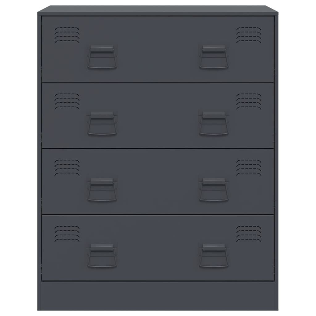 vidaXL Μπουφές Ανθρακί 67x39x83 εκ. από Ατσάλι