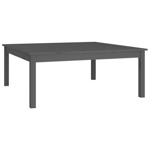 vidaXL Τραπεζάκι Σαλονιού Γκρι 100x100x40 εκ. από Μασίφ Ξύλο Πεύκου