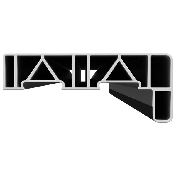 vidaXL &Sigma;&alpha;&beta;&alpha;&nu;&omega;&tau;ό &Pi;&alpha;&rho;&alpha;&theta;ύ&rho;&omicron;&upsilon; &Mu;&alpha;ύ&rho;&omicron; &mu;&epsilon; &Xi;ύ&lambda;&iota;&nu;&eta; &Upsilon;&phi;ή 140 x 15 x 4,5 &epsilon;&kappa; PVC