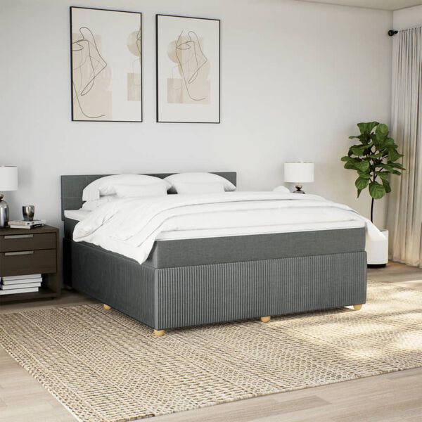 vidaXL &Kappa;&rho;&epsilon;&beta;ά&tau;&iota; Boxspring &mu;&epsilon; &Sigma;&tau;&rho;ώ&mu;&alpha; &Sigma;&kappa;&omicron;ύ&rho;&omicron; &Gamma;&kappa;&rho;&iota; 180x200 &epsilon;&kappa; &Upsilon;&phi;&alpha;&sigma;&mu;ά&tau;&iota;&nu;