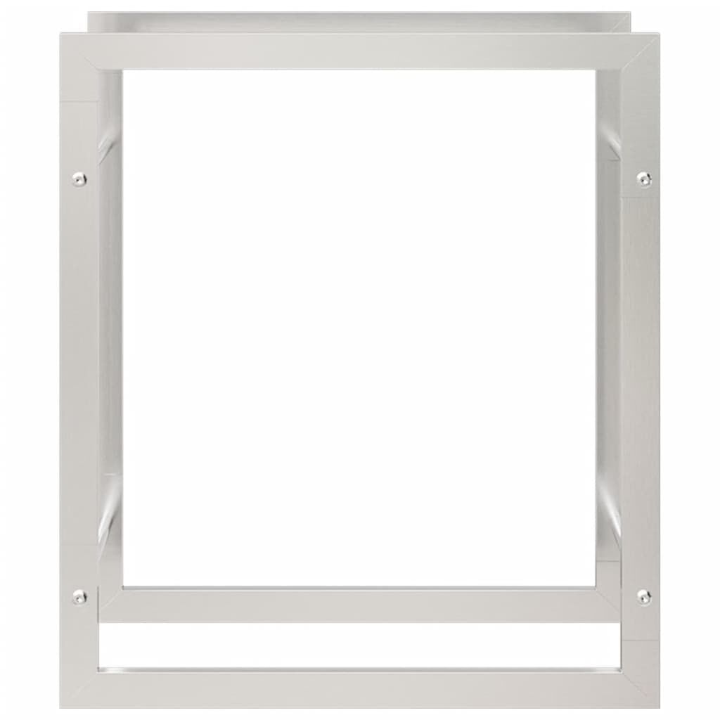 vidaXL Ραφιέρα Καυσόξυλων 50 x 28 x 56 εκ. από Ανοξείδωτο ατσάλι