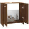vidaXL Ντουλάπι Μπάνιου Καφέ Δρυς 60x33x60 εκ. Επεξεργασμένο Ξύλο