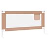vidaXL Μπάρα Κρεβατιού Προστατευτική Taupe 180 x 25 εκ. Υφασμάτινη
