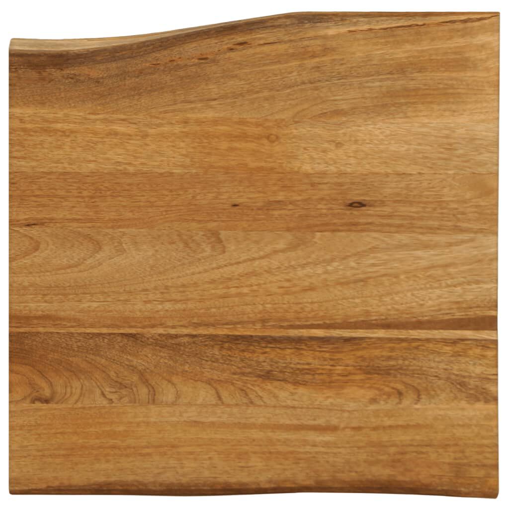 vidaXL Επιφάνεια Τραπεζιού 80x80x2,5 εκ. Live Edge Μασίφ Ξύλο Μάνγκο