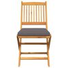 vidaXL Πτυσσόμενη Καρέκλα με μαξιλάρι 6 pcs Γκρι 49 x 57.5 x 92εκ