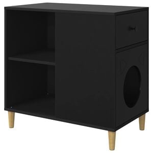 vidaXL &Sigma;&pi;ί&tau;&iota; &Gamma;ά&tau;&alpha;&sigmaf; &Mu;&alpha;ύ&rho;&omicron; 72 x 42.5 x 70 &epsilon;&kappa;. &Epsilon;&pi;&epsilon;&xi;&epsilon;&rho;&gamma;&alpha;&sigma;&mu;έ&nu;&omicron; &xi;ύ&lambda;&omicron;