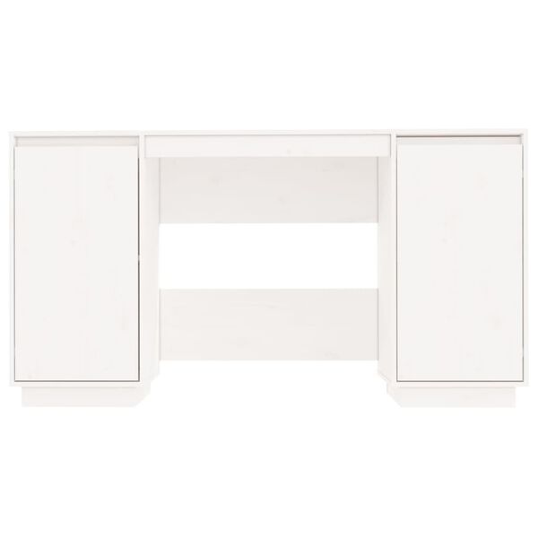 vidaXL Γραφείο Λευκό 140 x 50 x 75 εκ. από Μασίφ Ξύλο Πεύκου