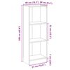 vidaXL Βιβλιοθήκη με 3 Ράφια Λευκή 40x24x109 εκ. Επεξεργασμένο Ξύλο