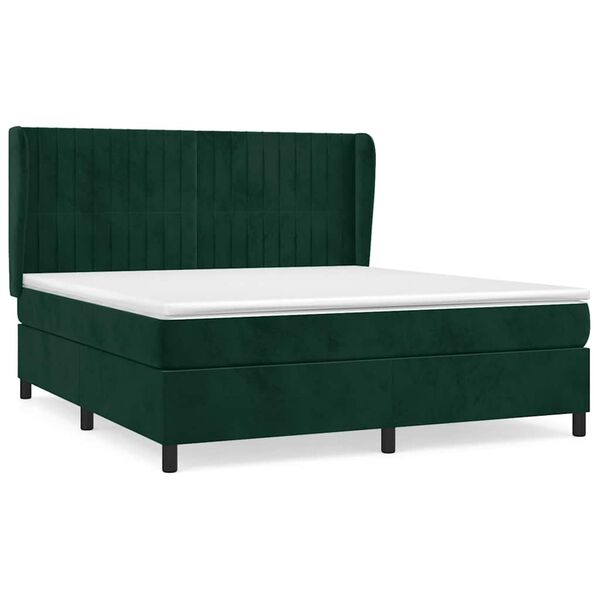 vidaXL &Kappa;&rho;&epsilon;&beta;ά&tau;&iota; Boxspring &mu;&epsilon; &Sigma;&tau;&rho;ώ&mu;&alpha; &Sigma;&kappa;&omicron;ύ&rho;&omicron; &Pi;&rho;ά&sigma;&iota;&nu;&omicron; 180x200&epsilon;&kappa;. &Beta;&epsilon;&lambda;&omicron;ύ&delta;&iota;&nu;&omicron;