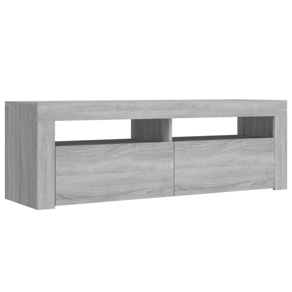 vidaXL Έπιπλο Τηλεόρασης με LED Γκρι Sonoma 120x35x40 εκ.