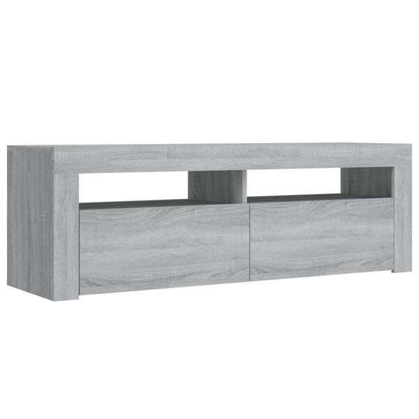 vidaXL Έπιπλο Τηλεόρασης με LED Γκρι Sonoma 120x35x40 εκ.