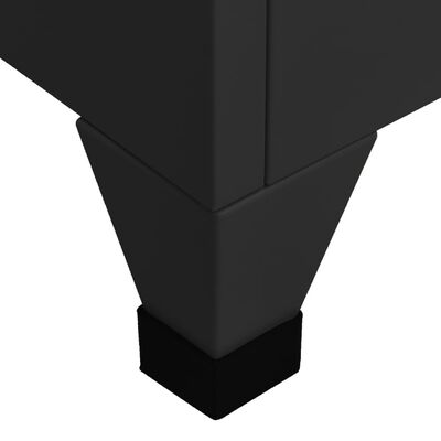 vidaXL Φοριαμός Μαύρος 90 x 45 x 180 εκ. Ατσάλινος