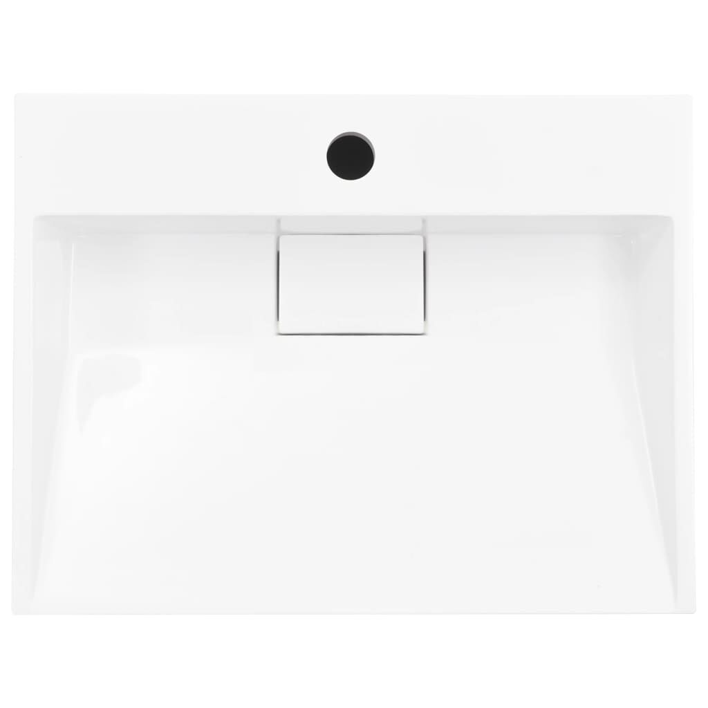 vidaXL Νιπτήρας Λευκός 50x38x13 εκ. Συνθετικός από Τεχνητό Μάρμαρο