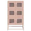 vidaXL Highboard Ροζ 68x39x123 cm Ατσάλι