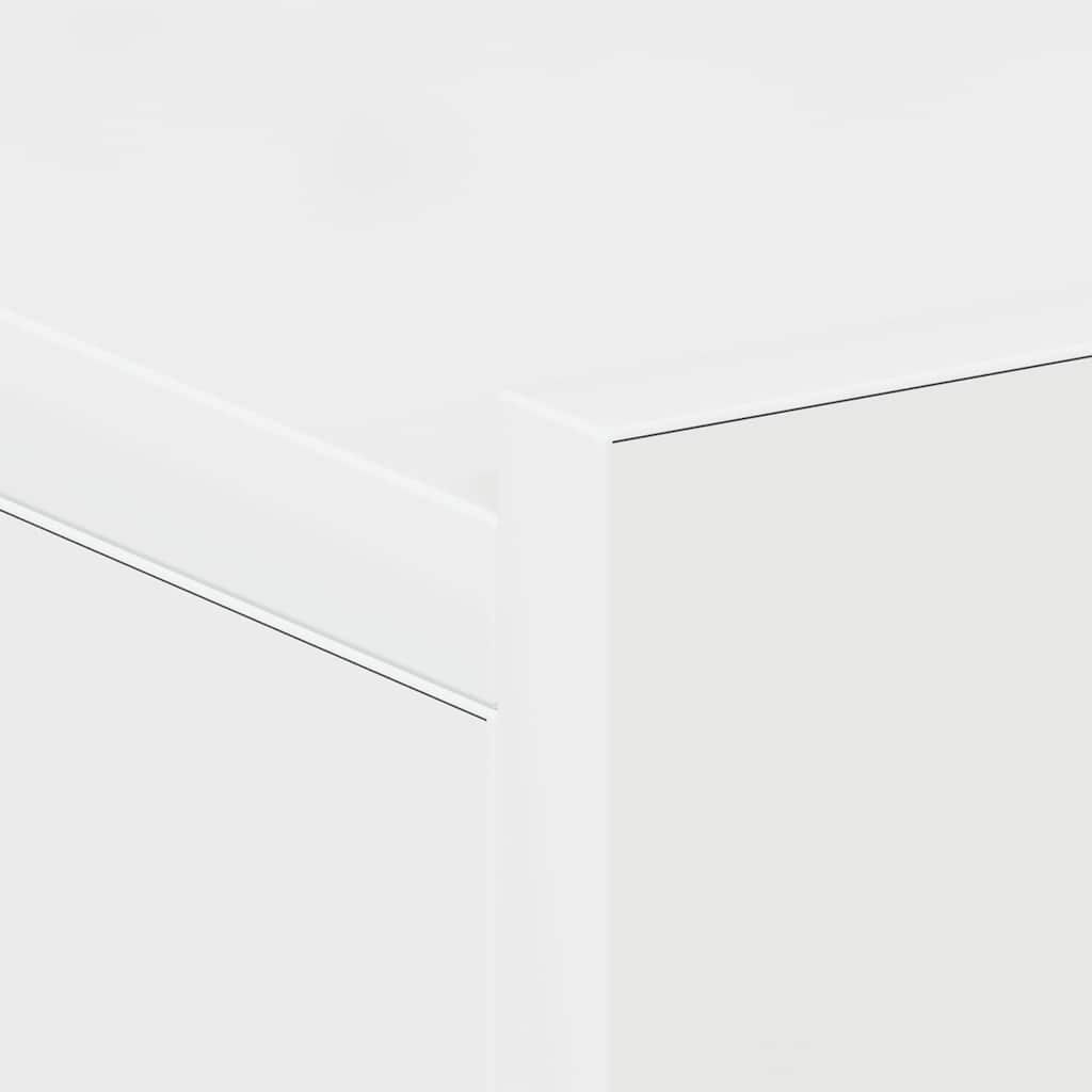 vidaXL Κομοδίνα Κρεμαστά 2 τεμ. Γυαλ. Λευκό 40x30x15εκ. από Επεξ. Ξύλο