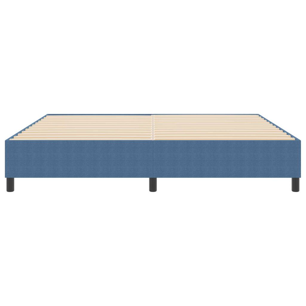 vidaXL Κρεβάτι με ελατήρια Μπλε 200 x 200 cm Βελούδο