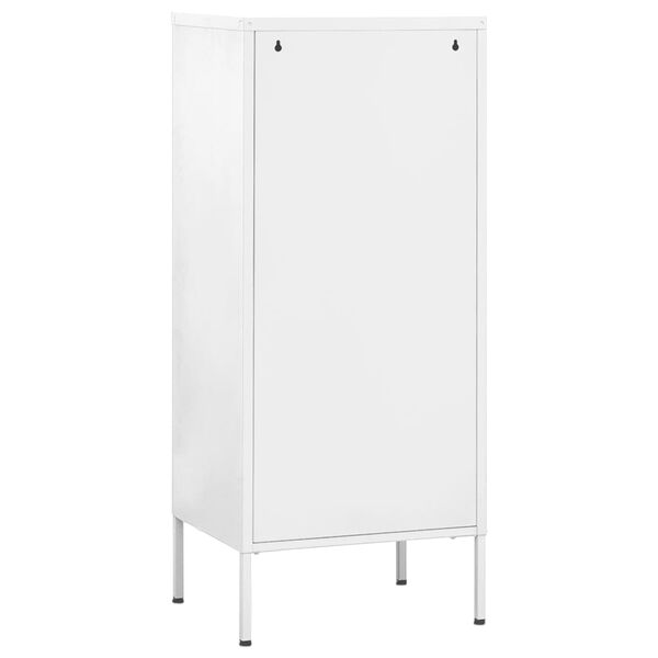 vidaXL Ντουλάπι Αποθήκευσης Λευκό 42,5x35x101,5 εκ. από Ατσάλι