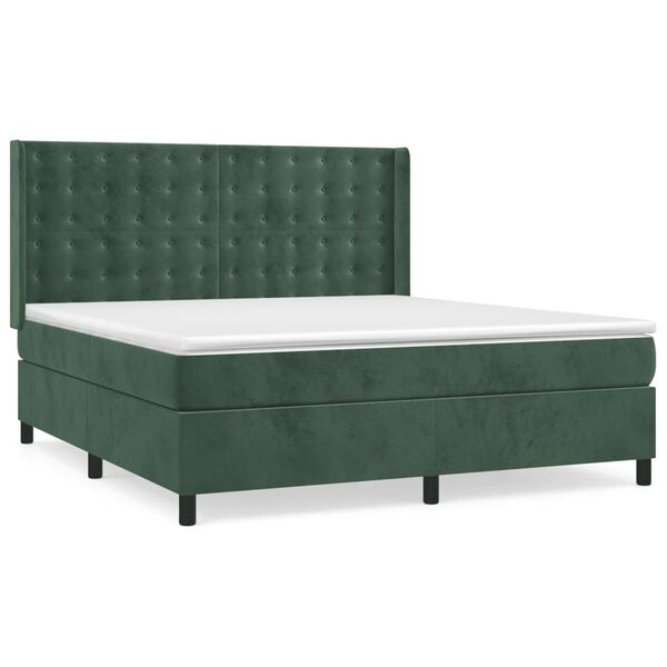vidaXL &Kappa;&rho;&epsilon;&beta;ά&tau;&iota; Boxspring &mu;&epsilon; &Sigma;&tau;&rho;ώ&mu;&alpha; &Sigma;&kappa;&omicron;ύ&rho;&omicron; &Pi;&rho;ά&sigma;&iota;&nu;&omicron; 180x200&epsilon;&kappa;. &Beta;&epsilon;&lambda;&omicron;ύ&delta;&iota;&nu;&omicron;