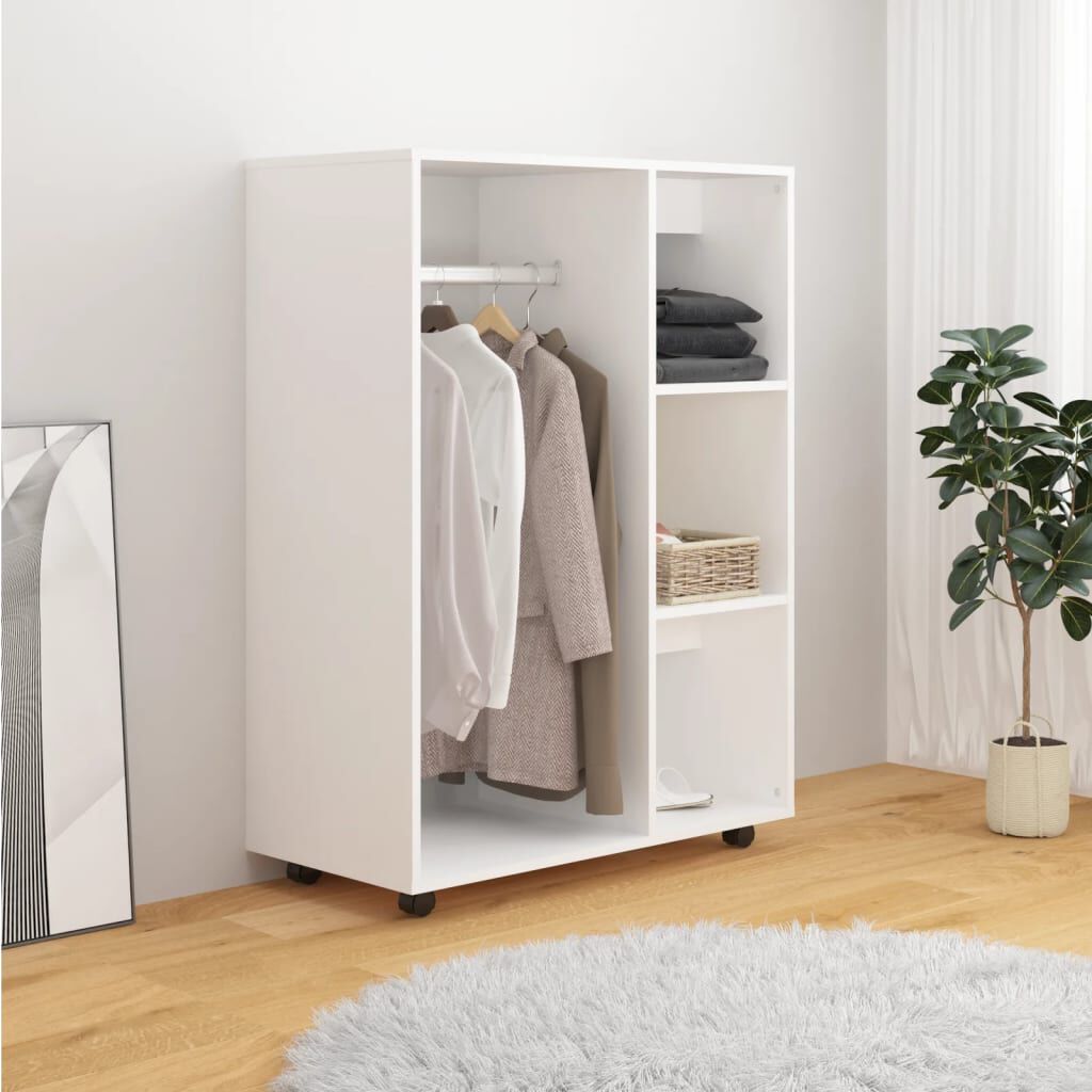 vidaXL Ντουλάπα Λευκή 80 x 40 x 110 εκ. από Επεξ. Ξύλο