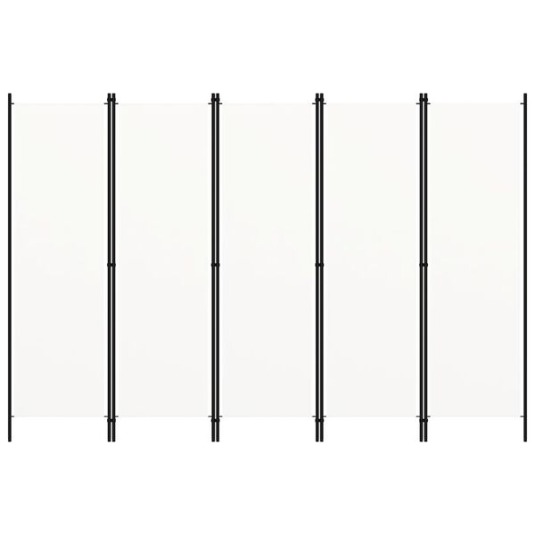 vidaXL Διαχωριστικό Δωματίου με 5 Πάνελ Λευκό 250 x 180 εκ.