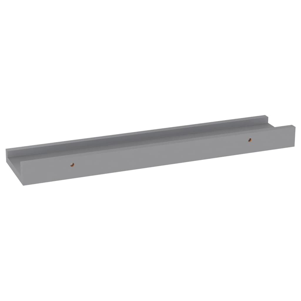vidaXL Ράφια Τοίχου 4 τεμ. Γκρι 40 x 9 x 3 εκ.