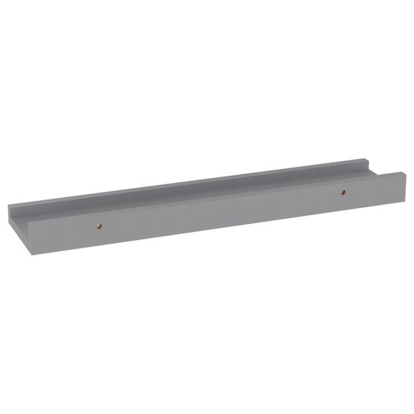 vidaXL Ράφια Τοίχου 4 τεμ. Γκρι 40 x 9 x 3 εκ.