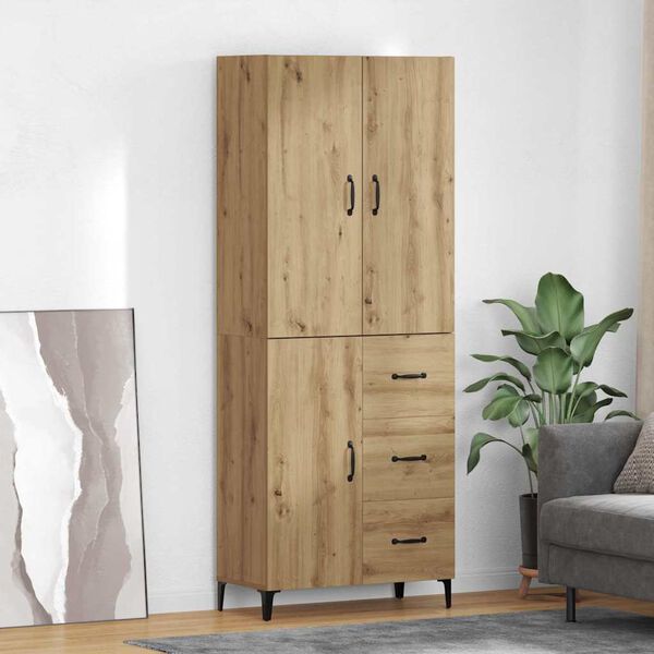 vidaXL Highboard Artisan Oak 69,5 x 34 x 180 &epsilon;&kappa;. &Epsilon;&pi;&epsilon;&xi;&epsilon;&rho;&gamma;&alpha;&sigma;&mu;έ&nu;&omicron; &xi;ύ&lambda;&omicron;