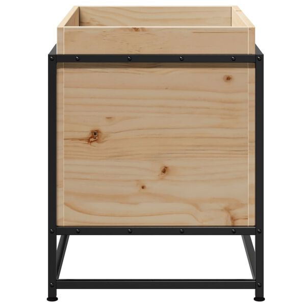 vidaXL Ζαρντινιέρα Λευκή 60x40x50 εκ από Μασίφ Ξύλο Πεύκου